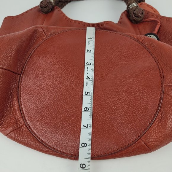 The Sak Indio Sierra Tote Brown Red Leather Large Hobo Bag - Picture 6 of 13